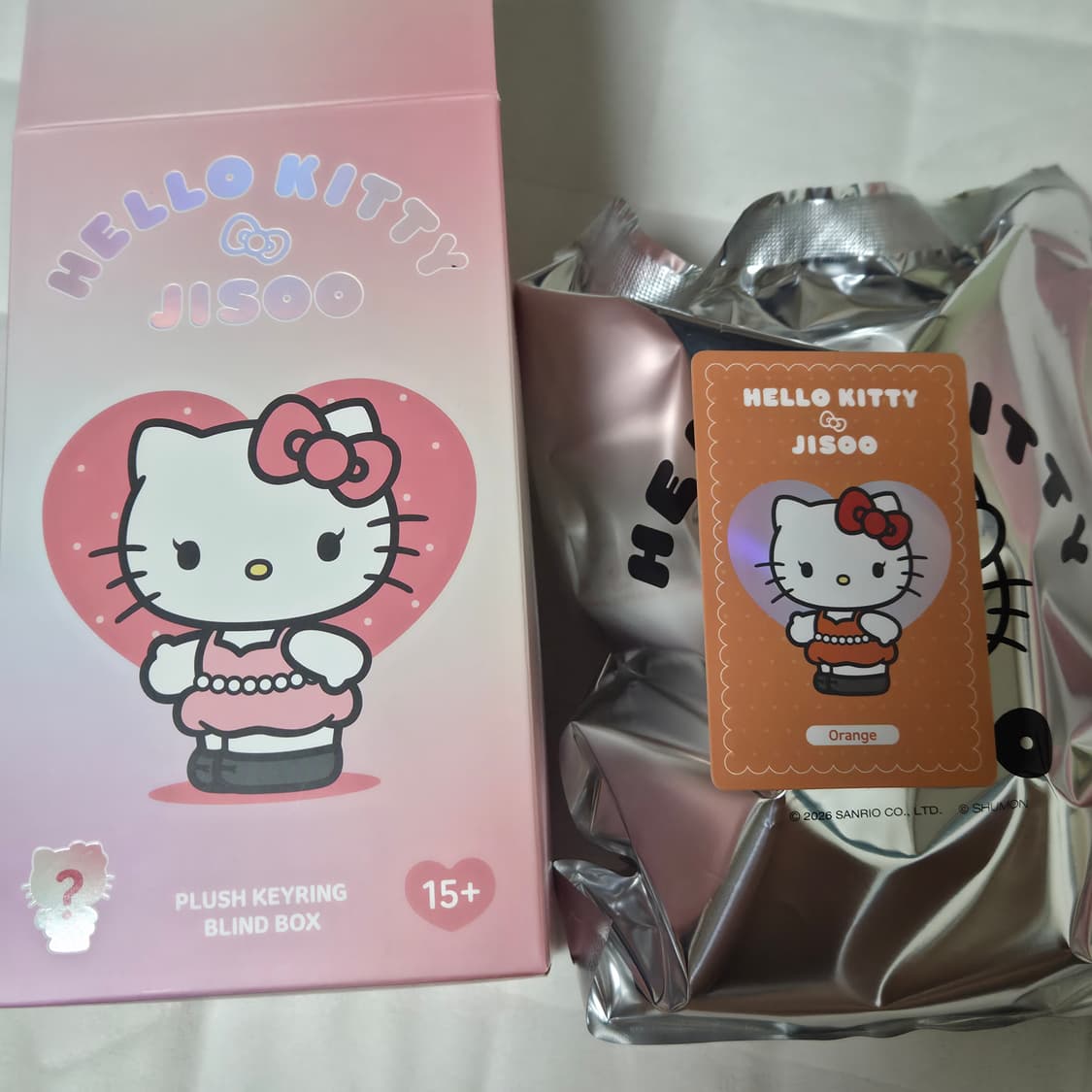 [미개봉] 헬로키티 x 지수 플러시 키링 오렌지 상품이미지1