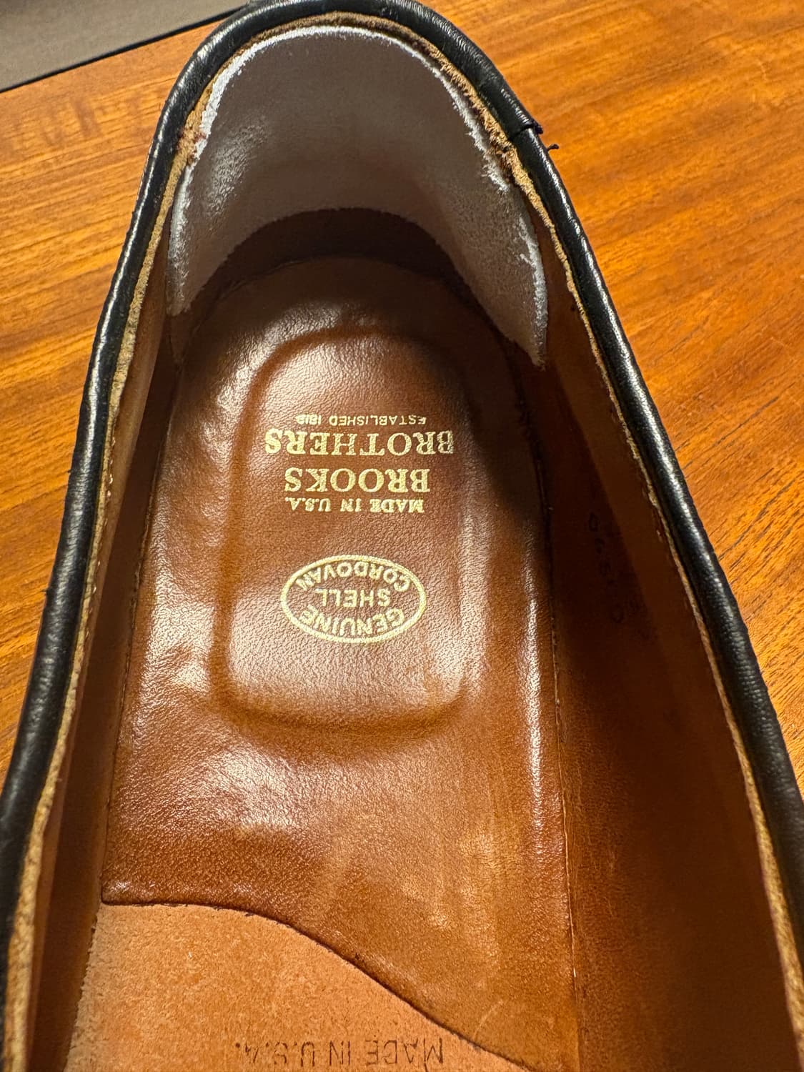 알든 코도반 테슬로퍼 브룩스 브라더스 별주 에버딘 라스트 9.5D 상품이미지7