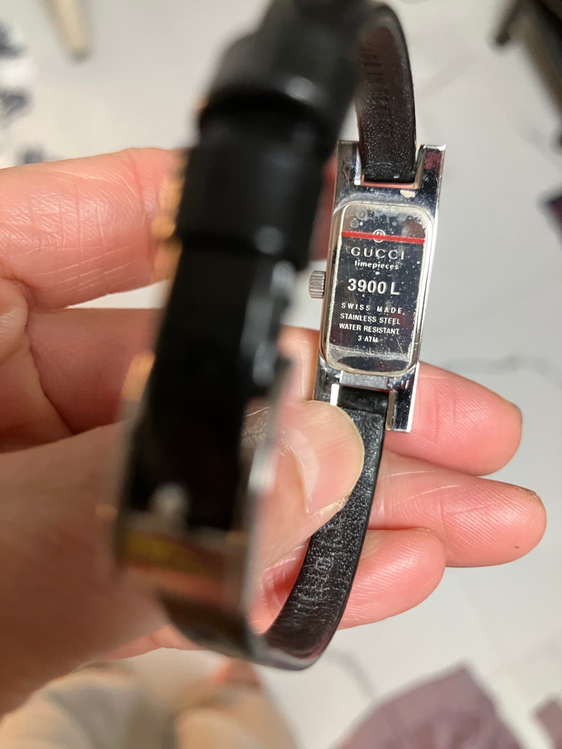 구찌 정품 3900L 슬림 스트랩 블랙 손목시계 상품이미지6