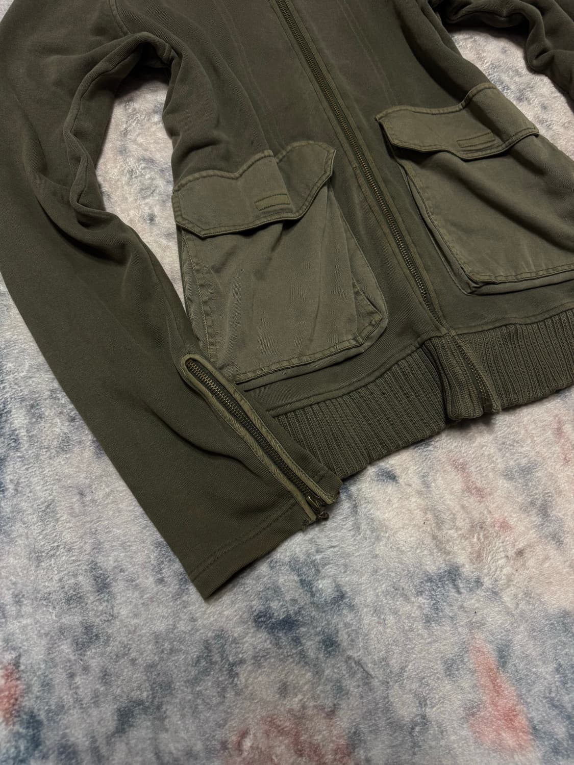 Clonedevgru trimming fur military zip up 상품이미지5