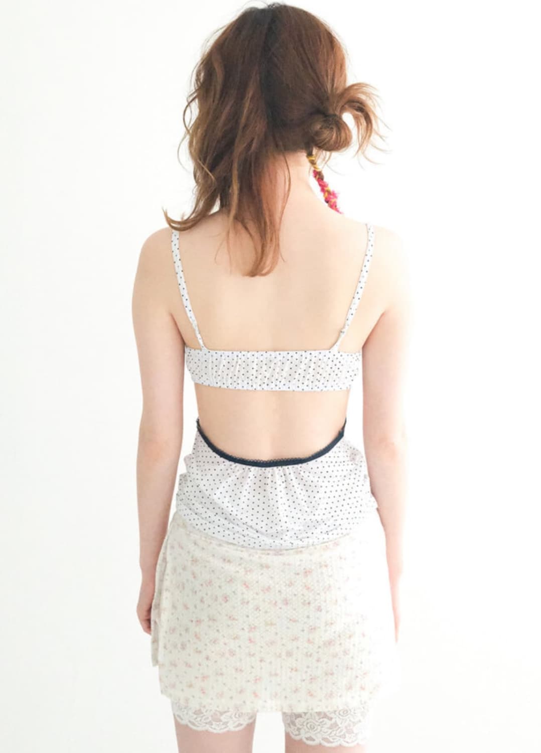 샵페어리 도트 란제리 캐미솔 슬리브리스 상품이미지3