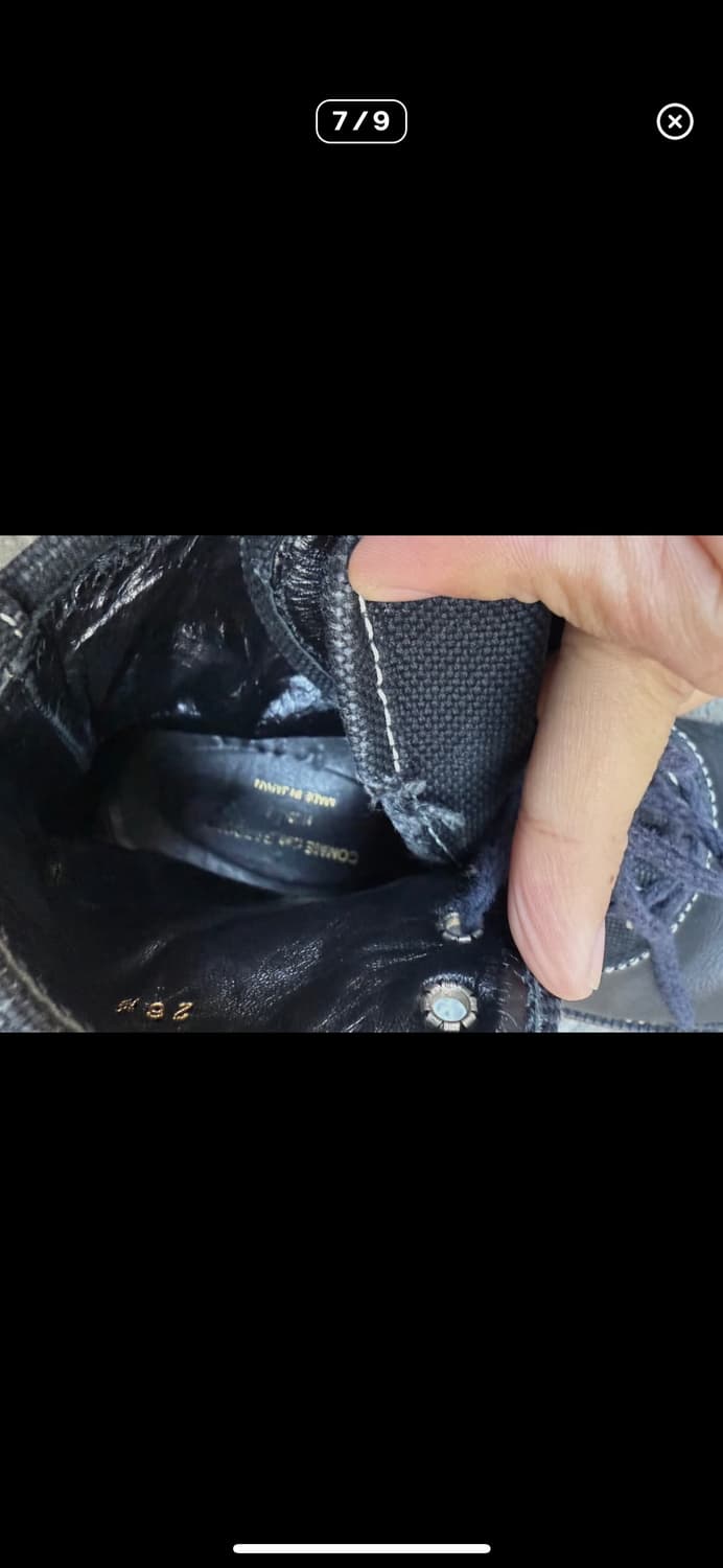 꼼데가르송 옴므 스티치 이중 도킹 부츠 상품이미지7