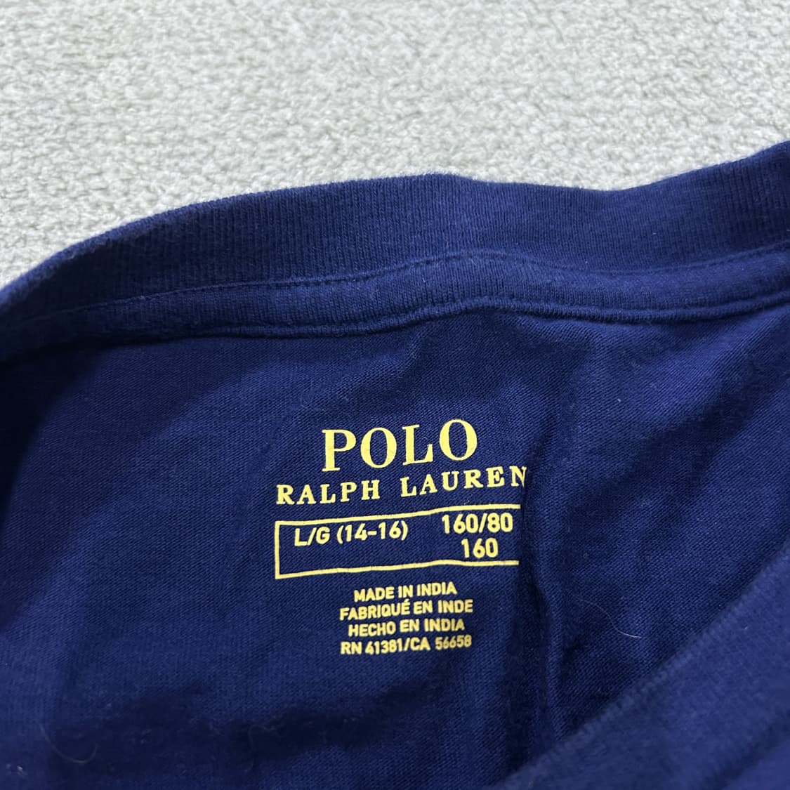 폴로 랄프로렌 스트라이프 긴팔티 실측 s 상품이미지2