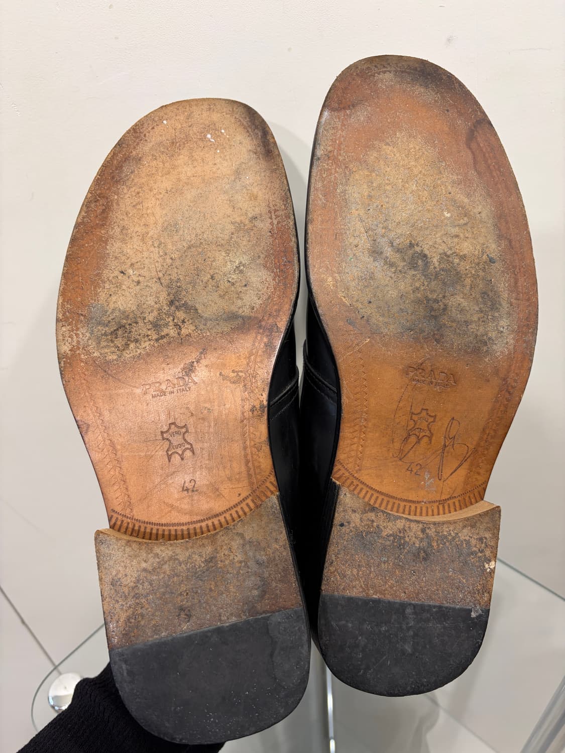 Prada 프라다 로고 더비 상품이미지8