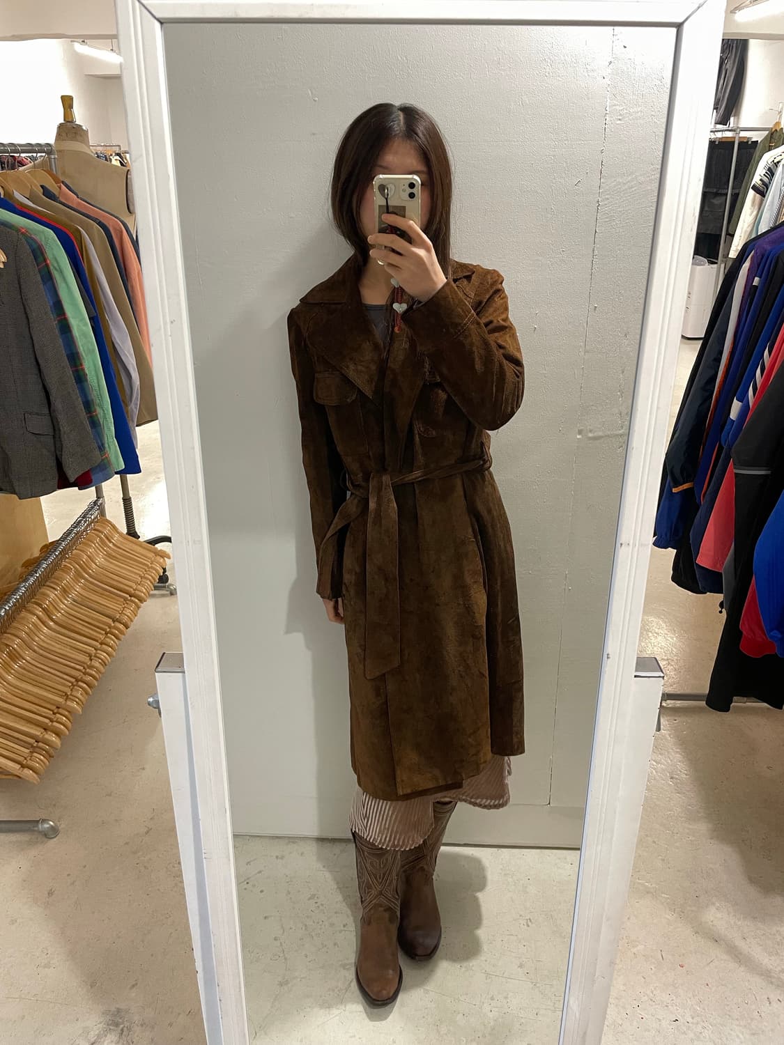 60~70's Godchaux’s suede robe coat 상품이미지1