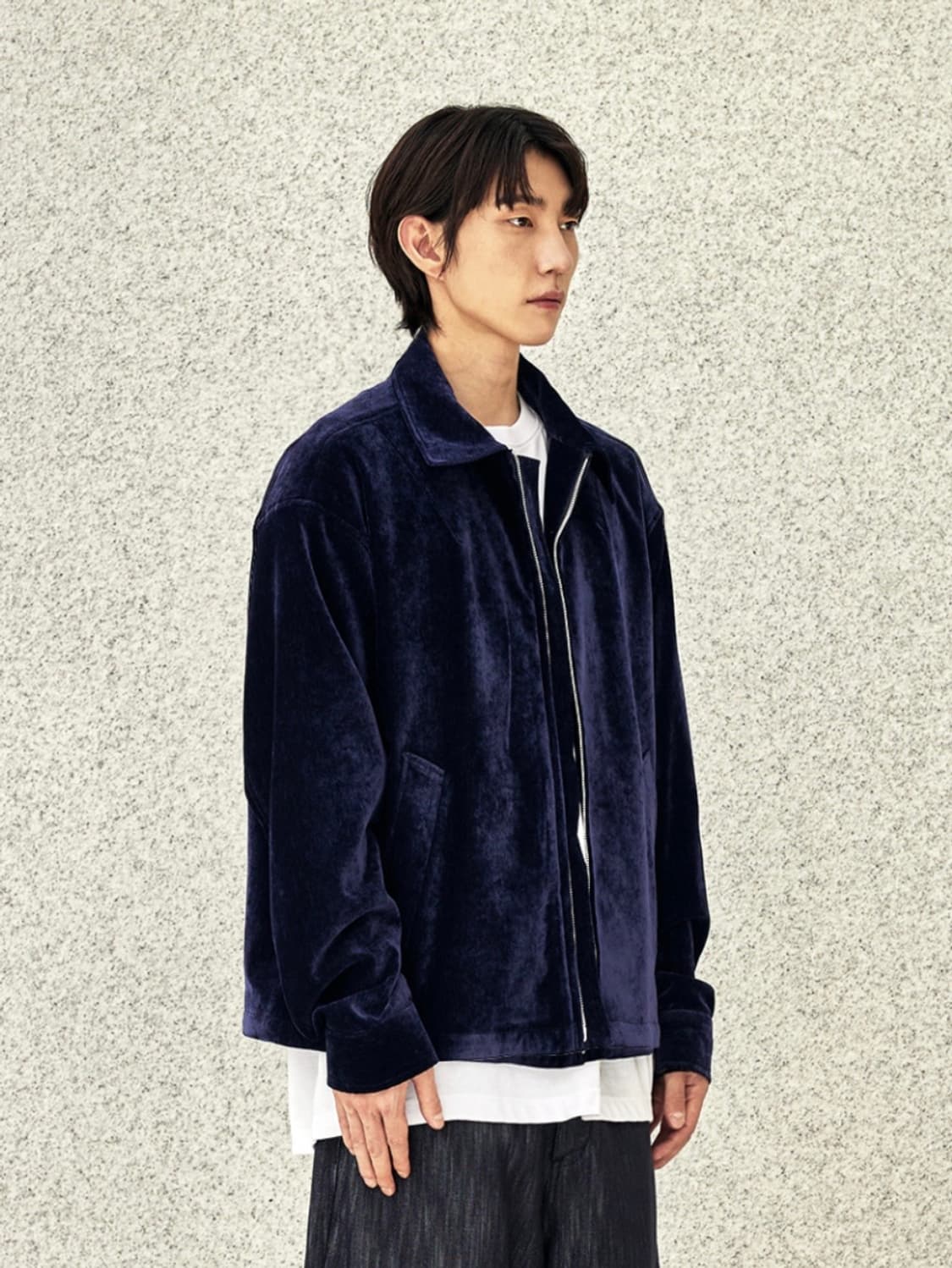 발루트 벨벳 블루종 네이비 새상품 상품이미지2