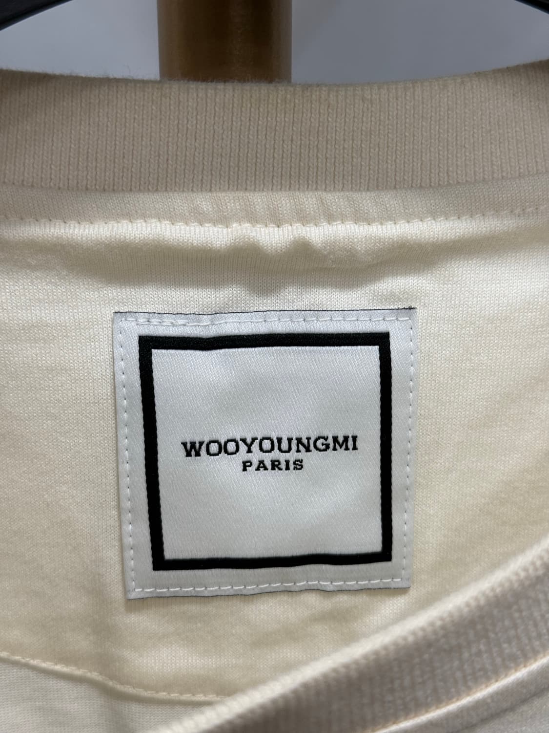 우영미 백로고 반팔 아이보리 48 상품이미지3