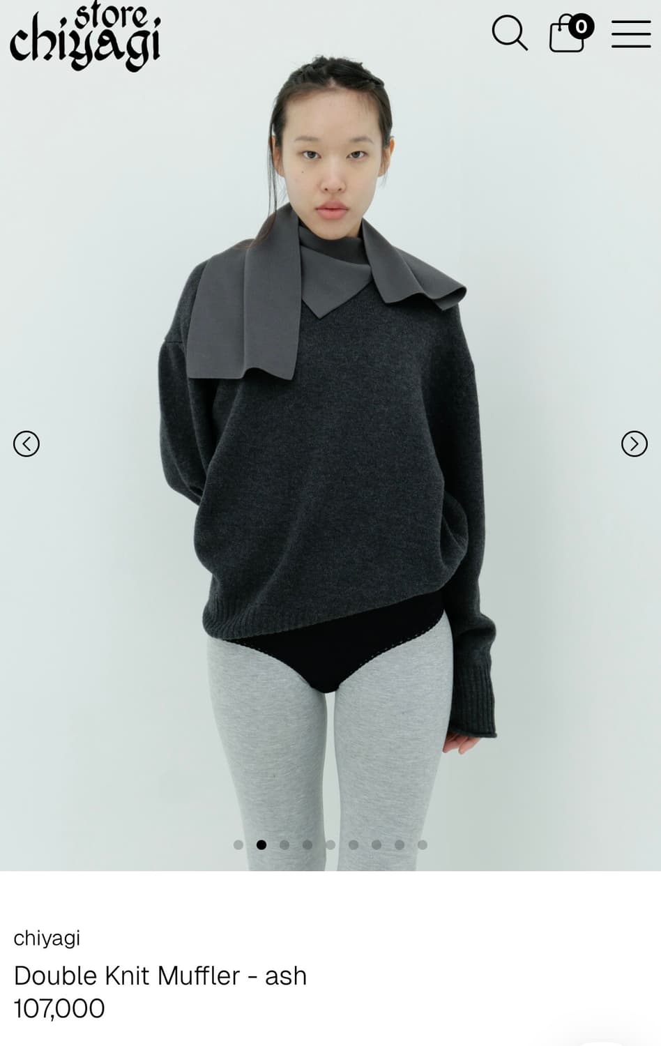 키야기 더블 니트 머플러 상품이미지2