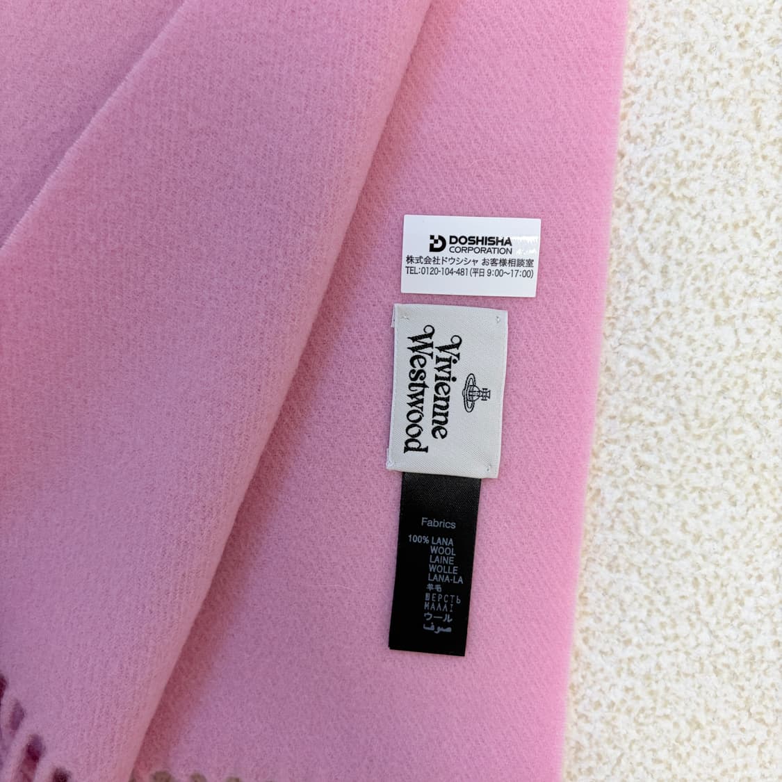 25FW신상 비비안웨스트우드 라나울 머플러 핑크 상품이미지5