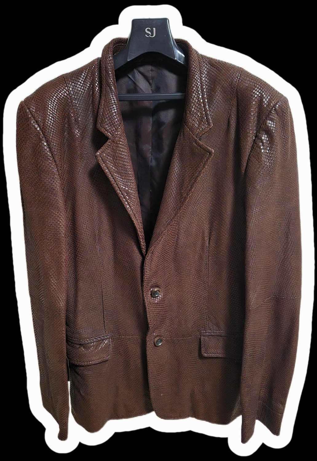 ck calvin klein 남성 양가죽 악어 패턴 블레이저 상품이미지1