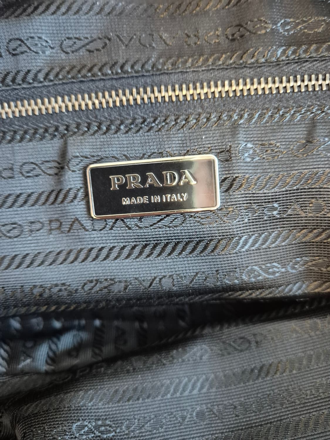 Prada 프라다 테수토 나일론 볼링백 초코브라운 상품이미지5