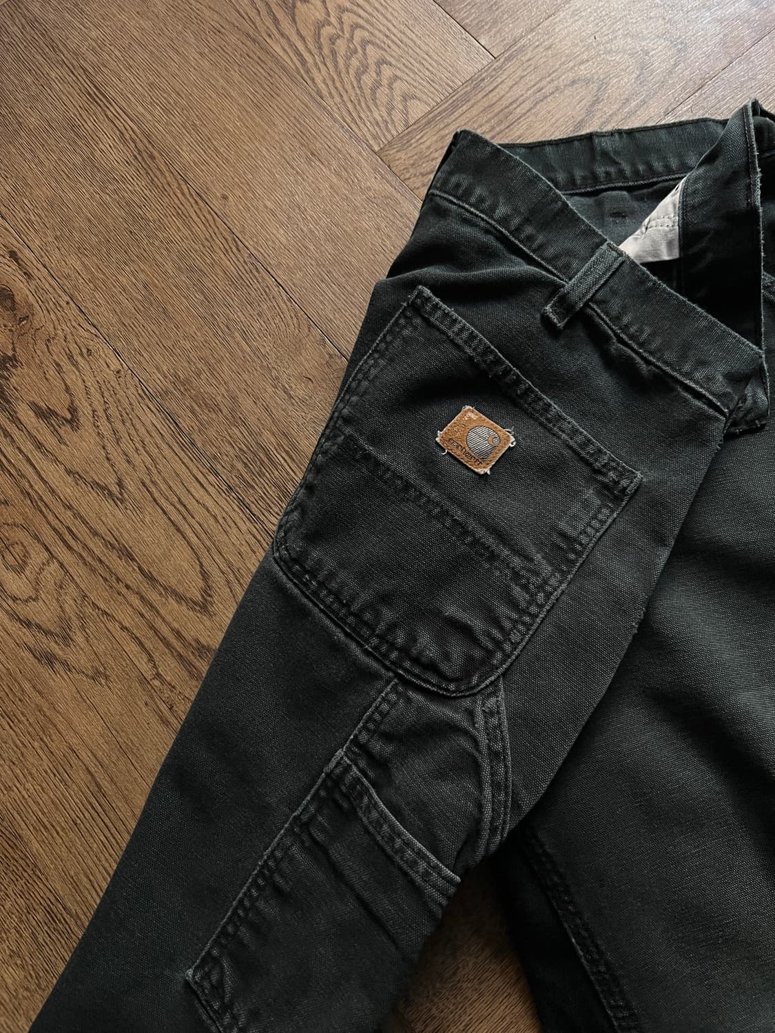 [36]칼하트 USA 빈티지 페이딩 블랙 싱글니 워크팬츠 상품이미지6