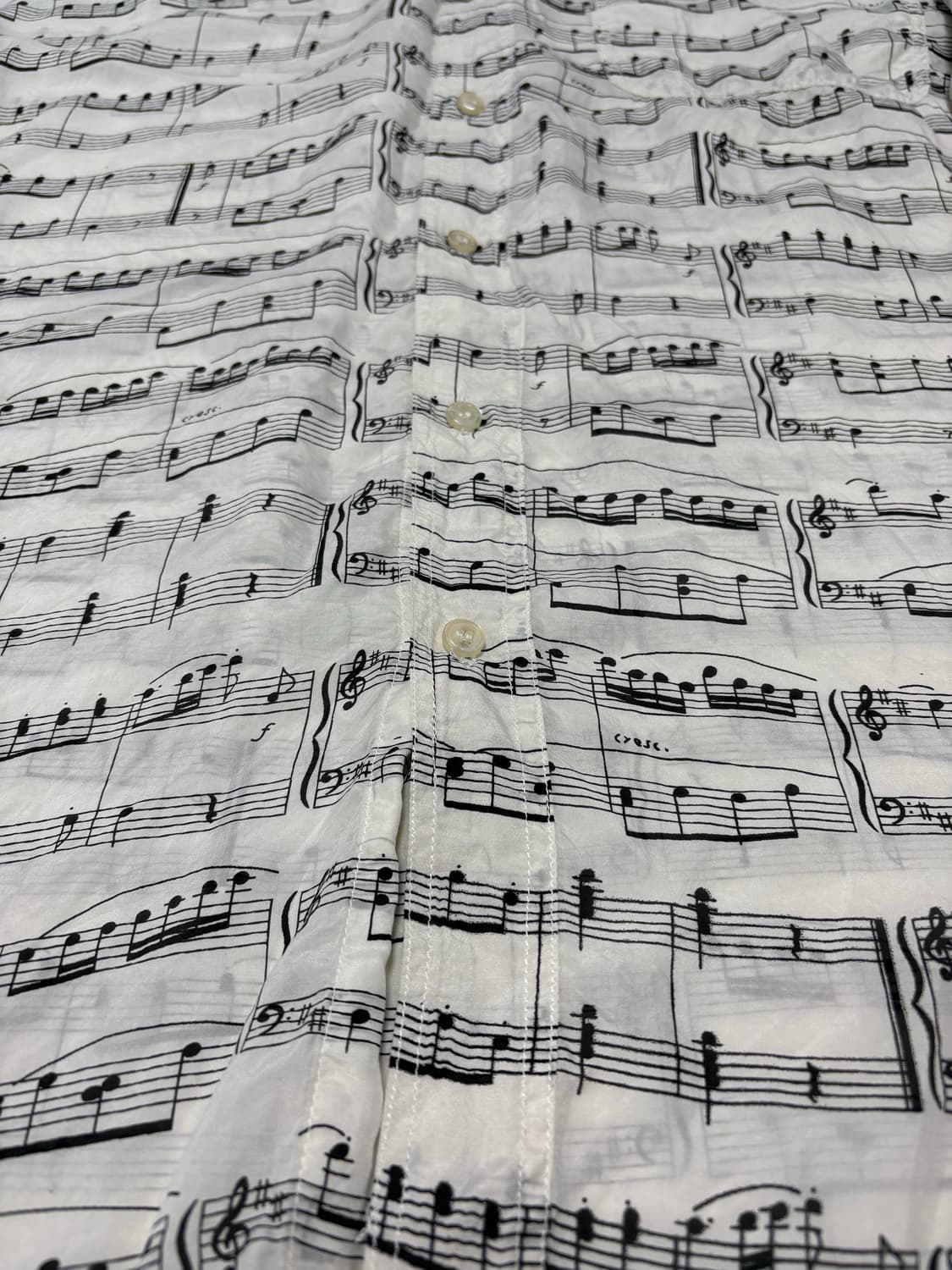 Music Score Silk Shirt 상품이미지6