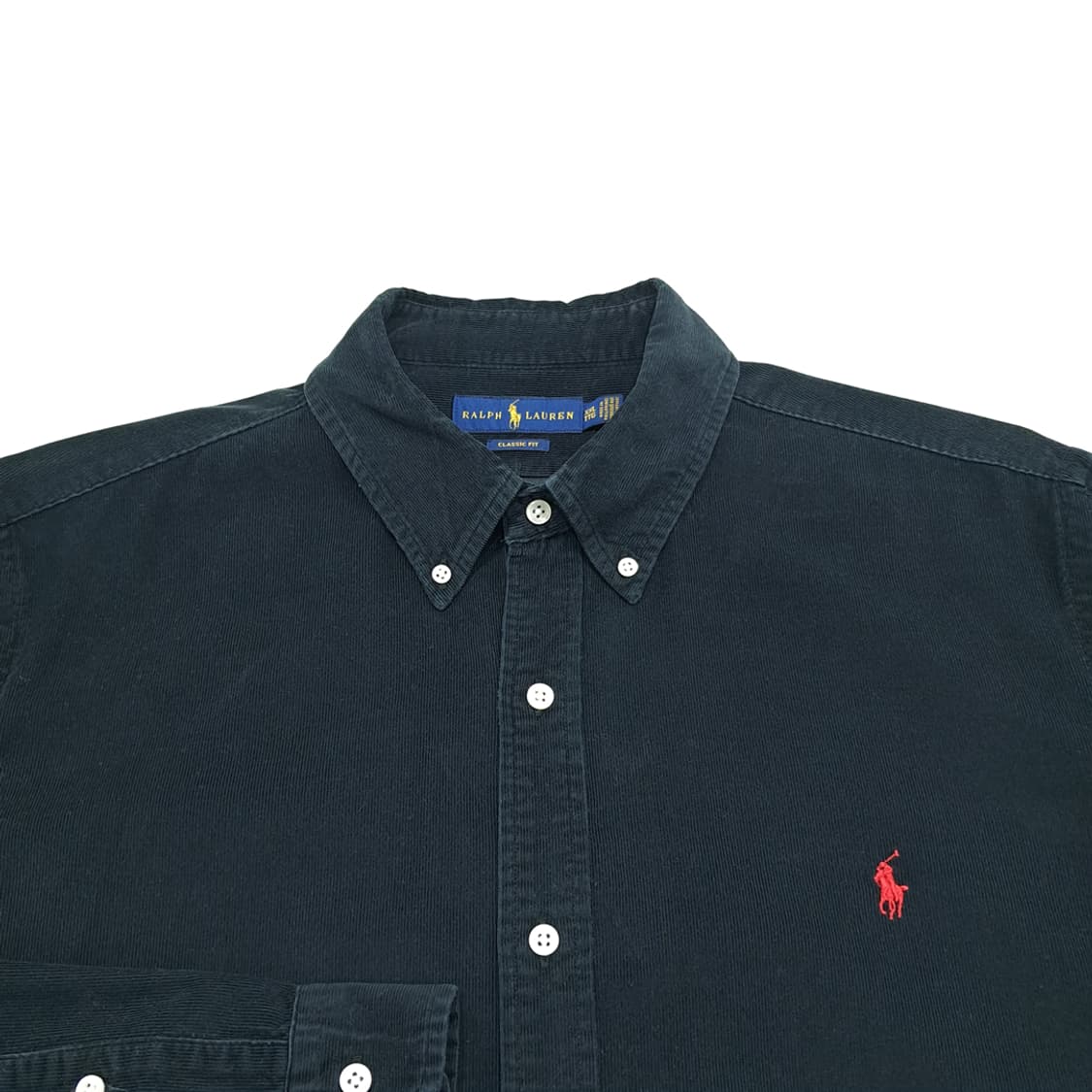 CN954 2XL 폴로 랄프로렌 블랙그린 핀코듀로이 긴팔 셔츠 남방 상품이미지3