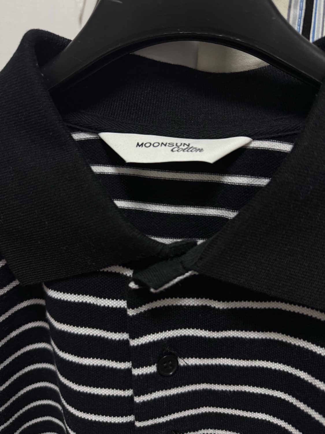 M.C UNISEX, Stripe PK Shirt 블랙 L사이즈 상품이미지3