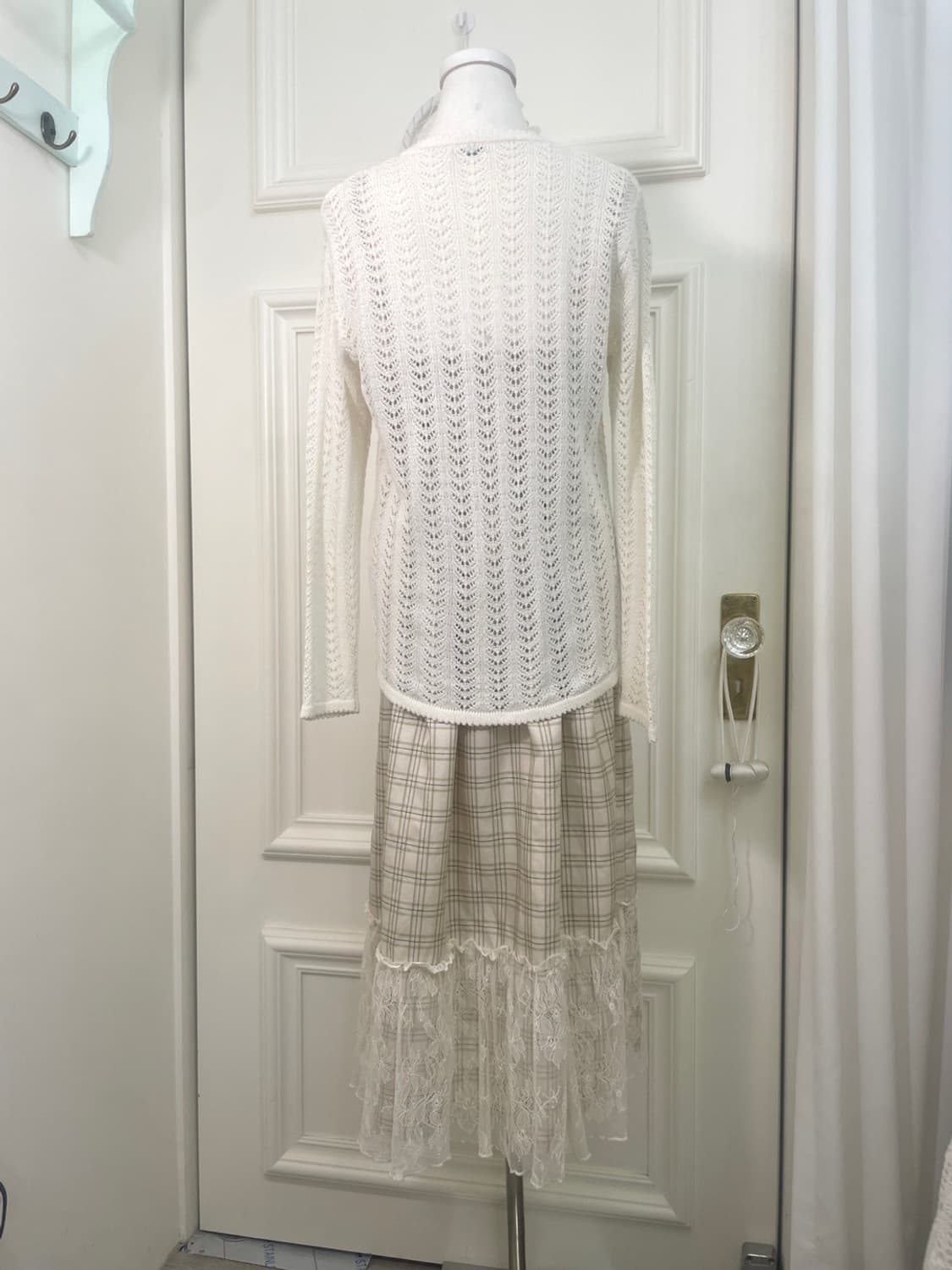 Ivory crochet spring cardigan(size-M) 상품이미지4