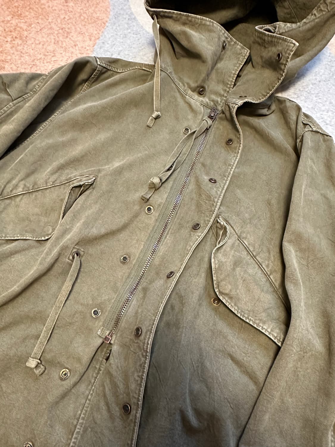 [1] 헤릴(HERILL) 1951 피쉬테일 덕파카 올리브 상품이미지5