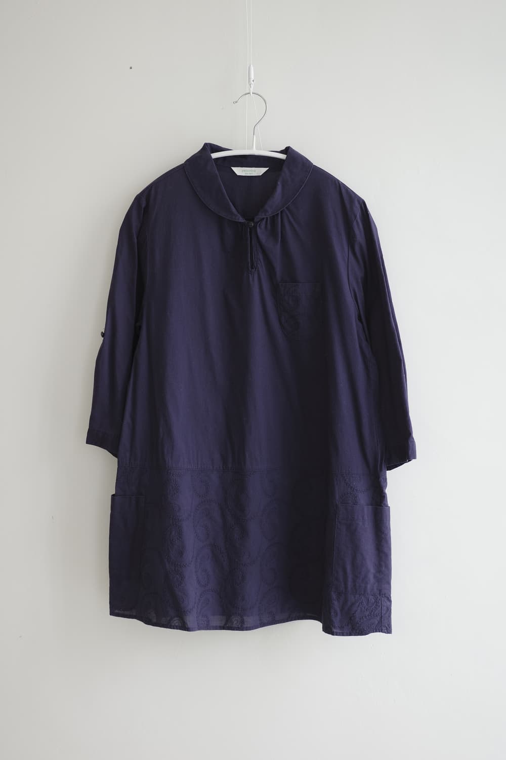 persodea 둥근카라 네이비 다수 셔츠 상품이미지4