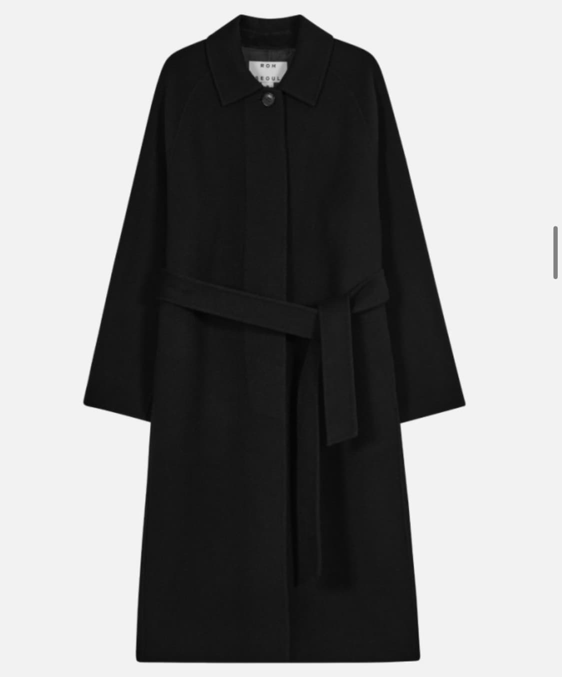 로서울 울 발마칸 코트 블랙 [U] Wool Balmacaan Coat 상품이미지2