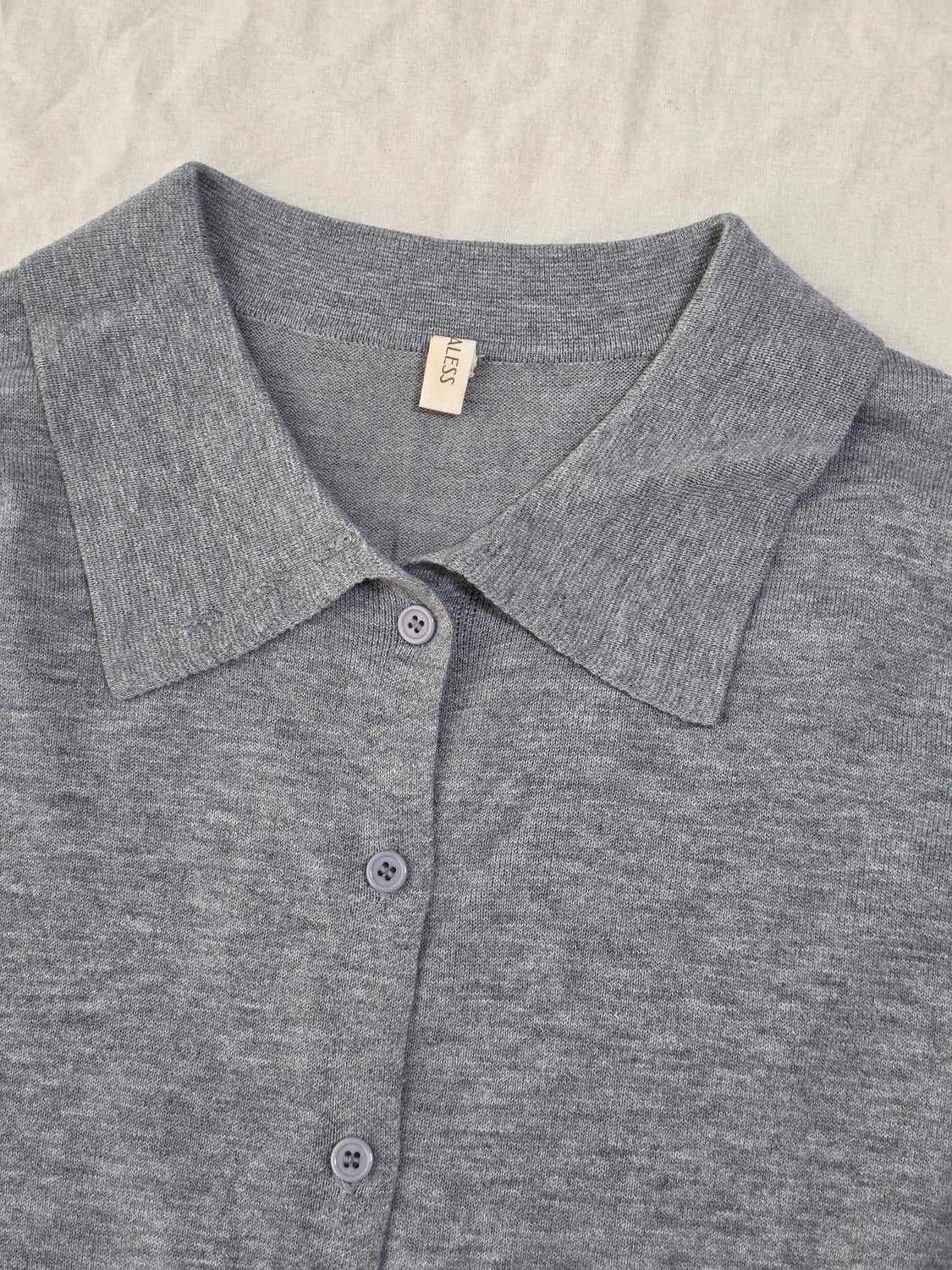 모리걸 베이직 카라 니트 가디건 일본빈티지 상품이미지2