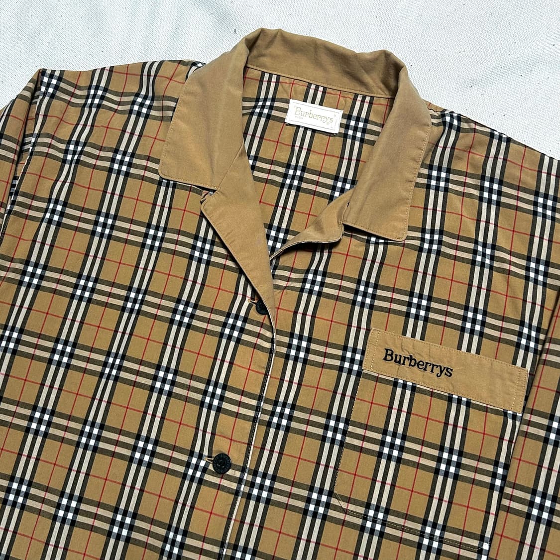 L 버버리 일본판 노바체크 원포켓 셔츠 상품이미지1