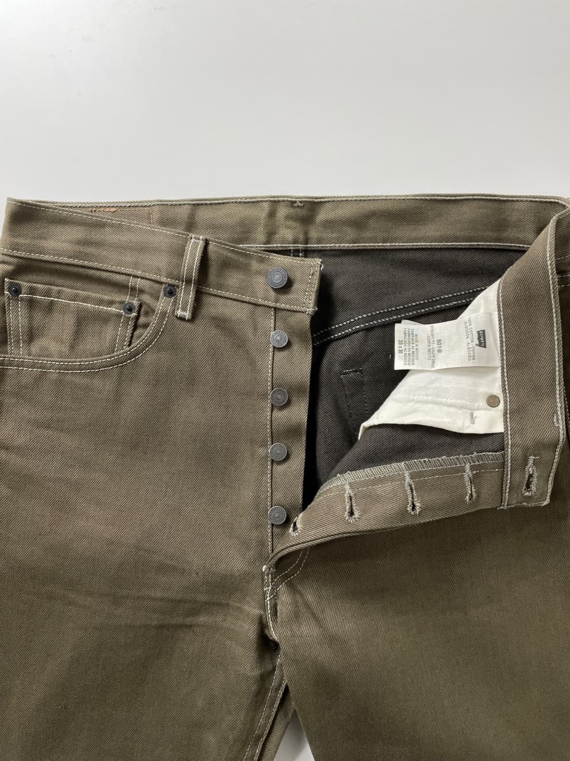 리바이스 501 올리브 데님 팬츠  상품이미지3