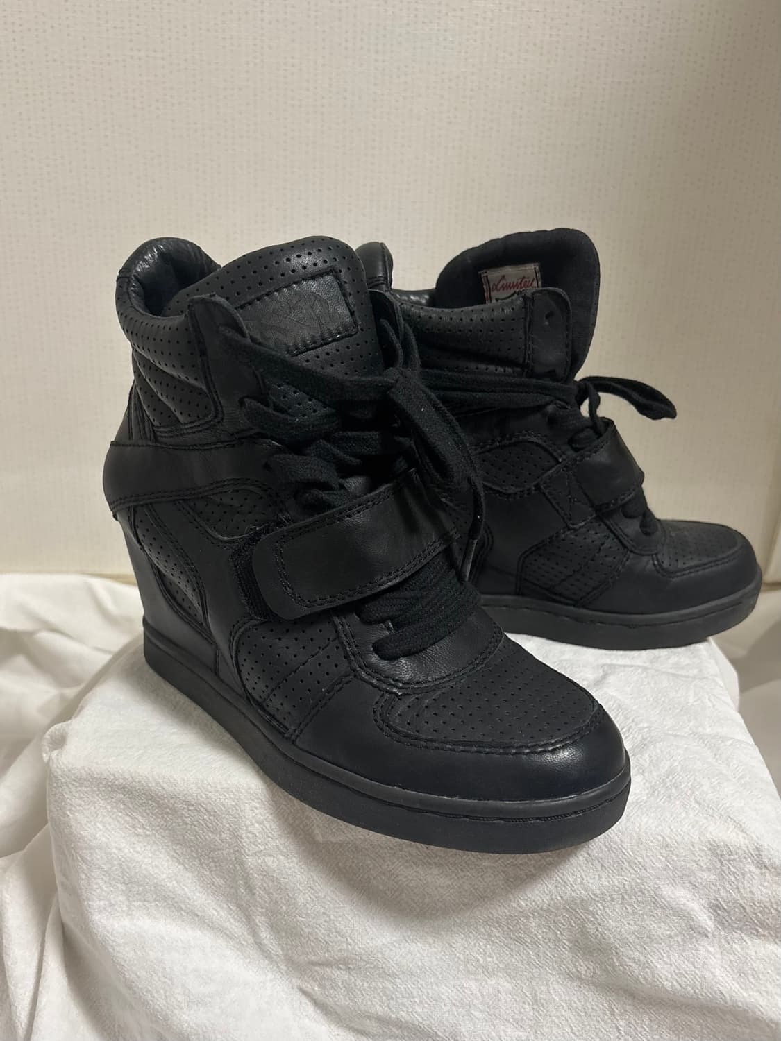 ash 아쉬 웨지힐 스니커즈 올블랙 36 상품이미지3