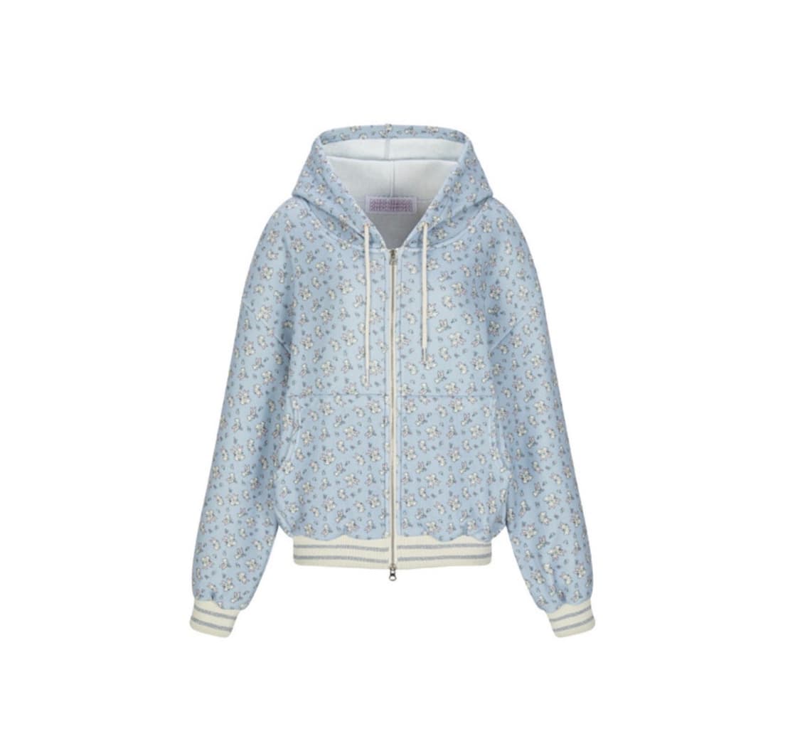 민지에나 셋업 RABBIT fluffy babi blue 상품이미지1