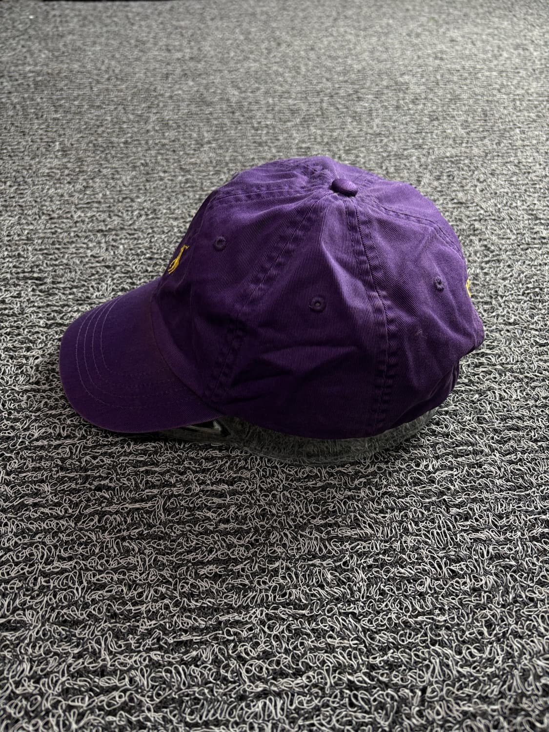 폴로 랄프로렌 포니 로고 가죽 스트랩 퍼플 볼캡 1828 상품이미지3