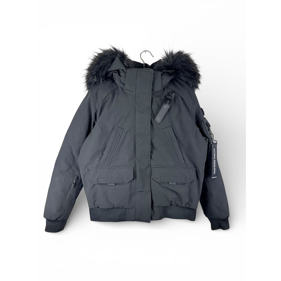 (90) 내셔널지오그래픽 타루가 덕다운 유틸리티 숏패딩 블랙 상품이미지1