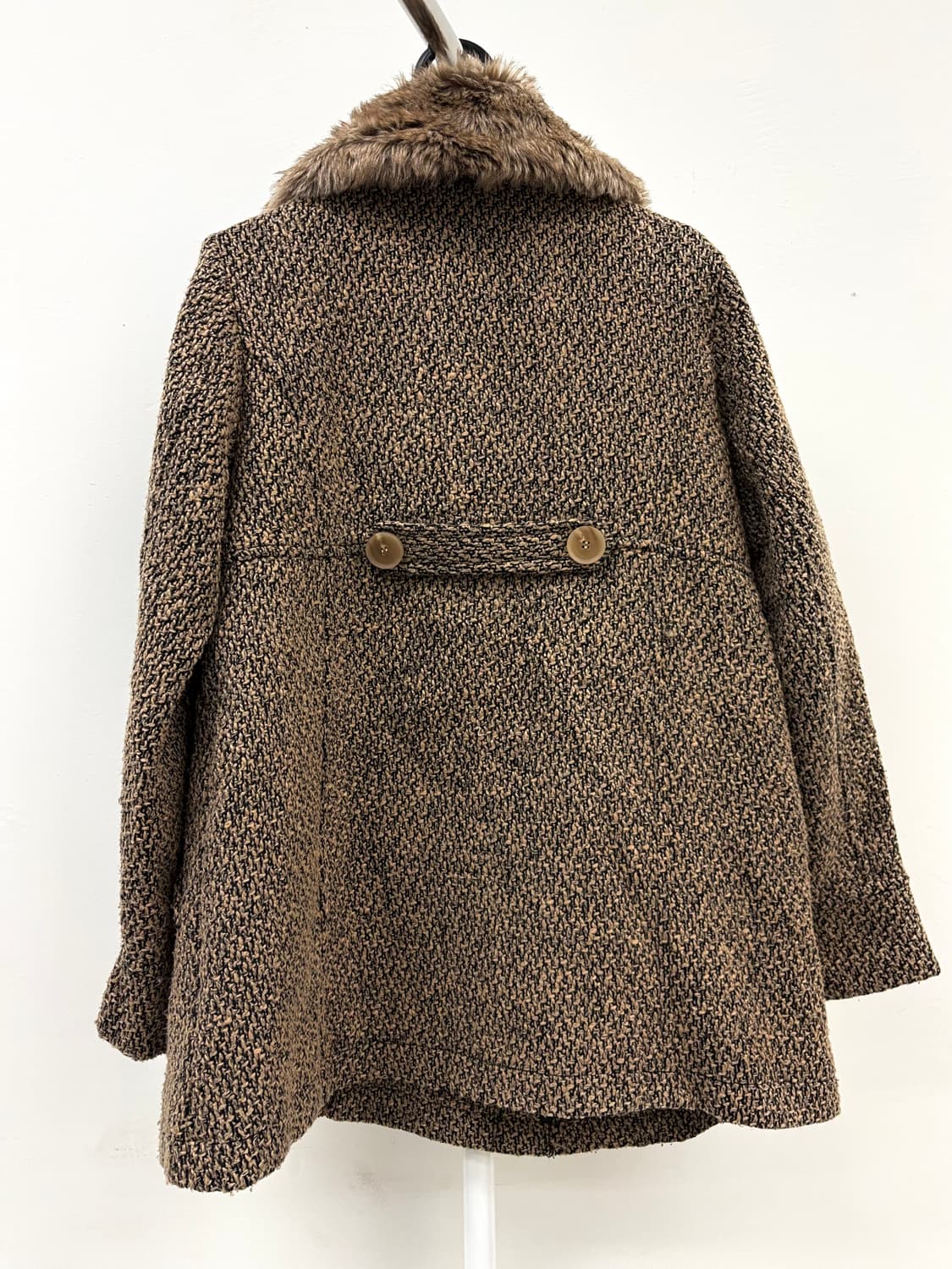 빈티지 브라운 하프 코트 상품이미지7