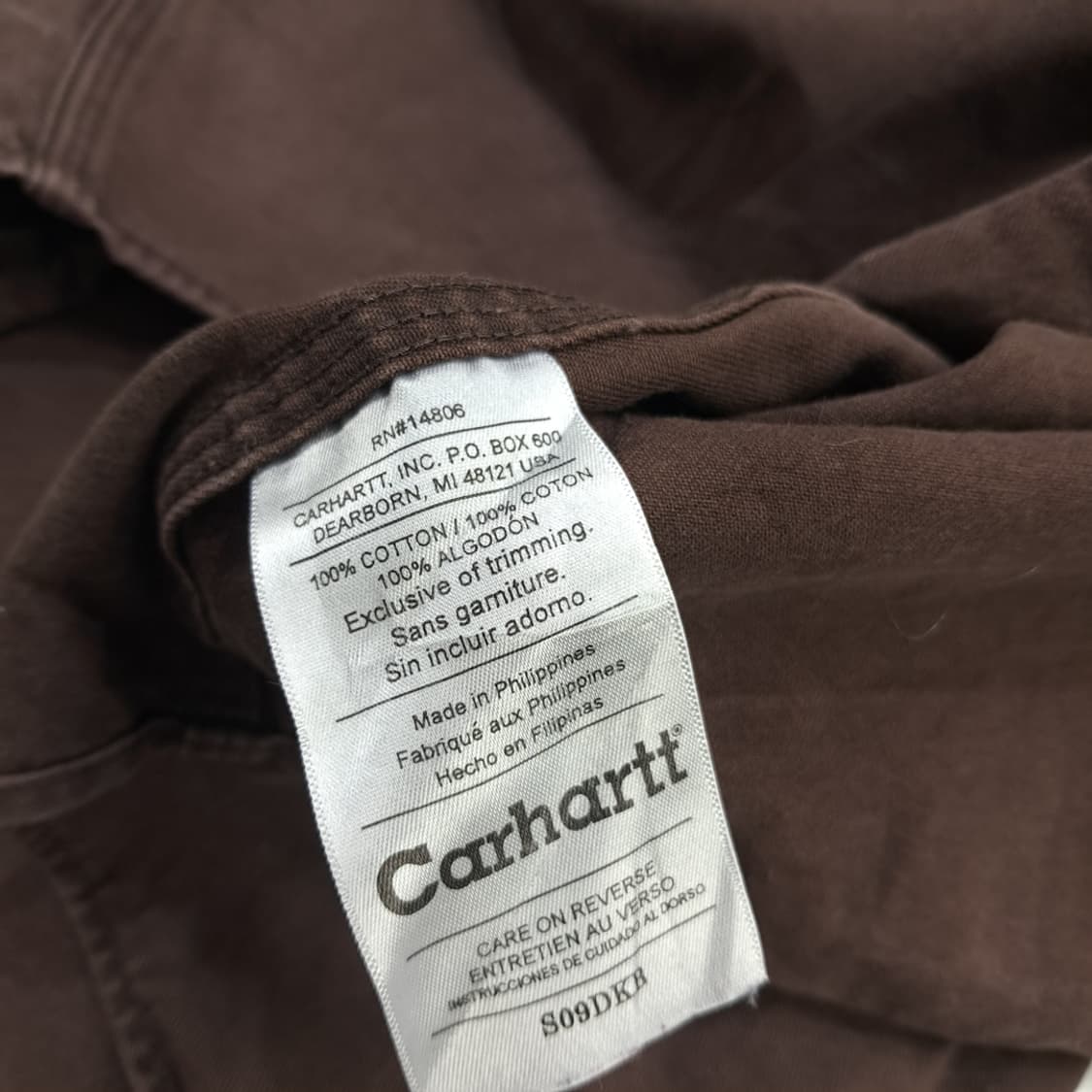 CN553 4XL 칼하트 브라운 긴팔 워크 셔츠 남방 상품이미지6