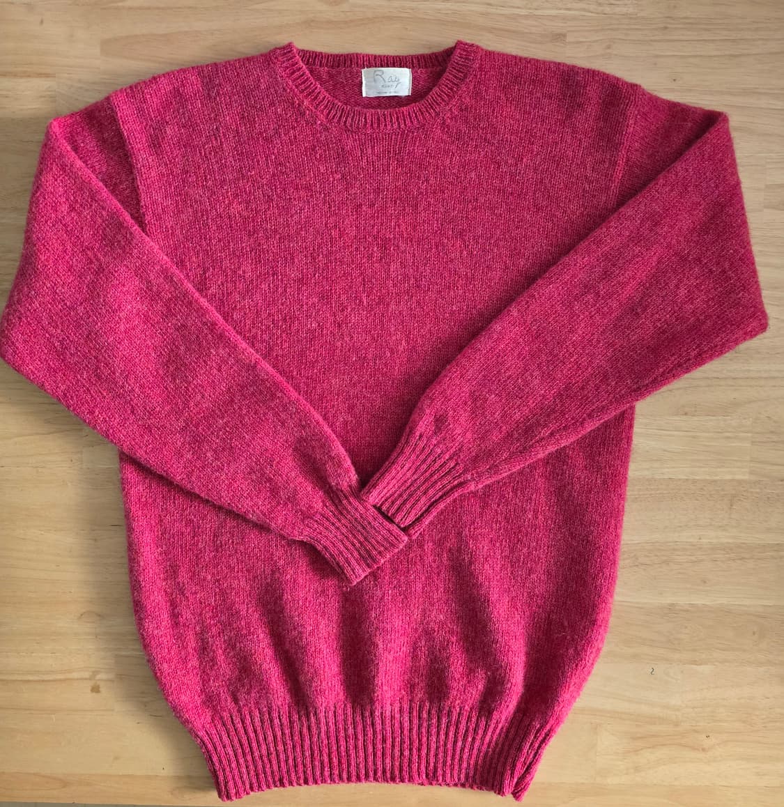 Ray BEAMS 울100% 멀티컬러 쉐기독 텍스처 니트 상품이미지6