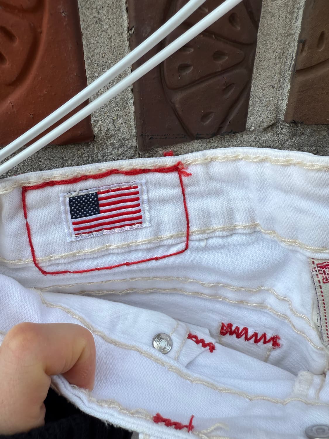 트루릴리전 화이트 데님 팬츠 made in USA 상품이미지3