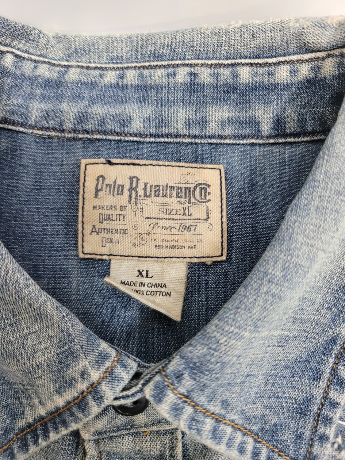 POLO 폴로 랄프로렌 패치웍크 데님 셔츠 / 여 XL (남 95)

 상품이미지8