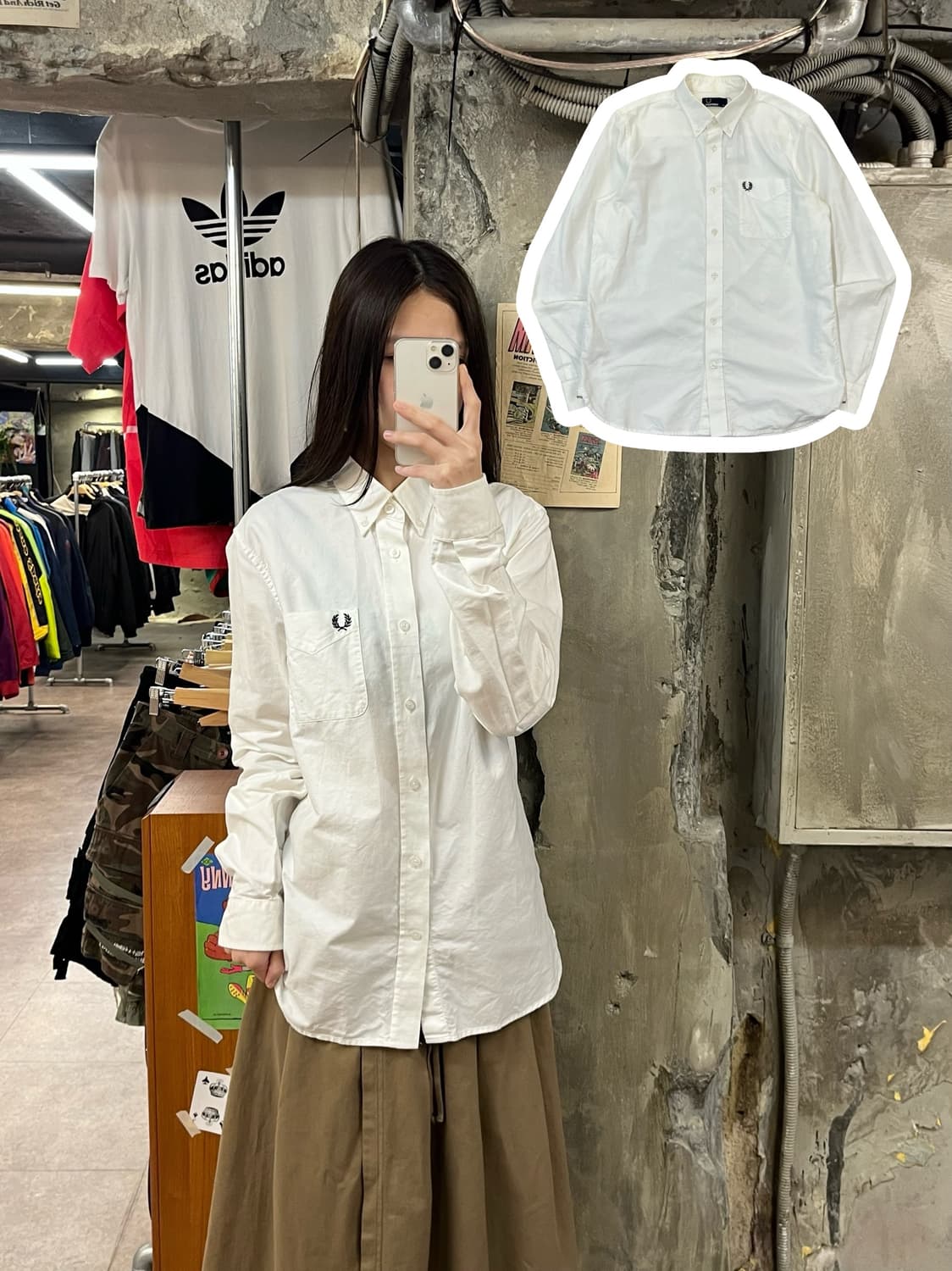 프레드페리 셔츠 화이트 M #csz1259 상품이미지1