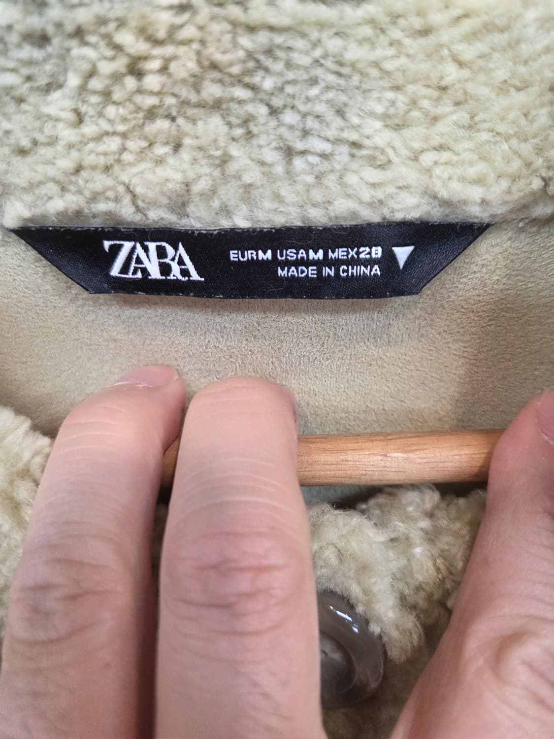 자라 여성 뽀글이 플리스 무스탕 자켓 m 오버핏  상품이미지3