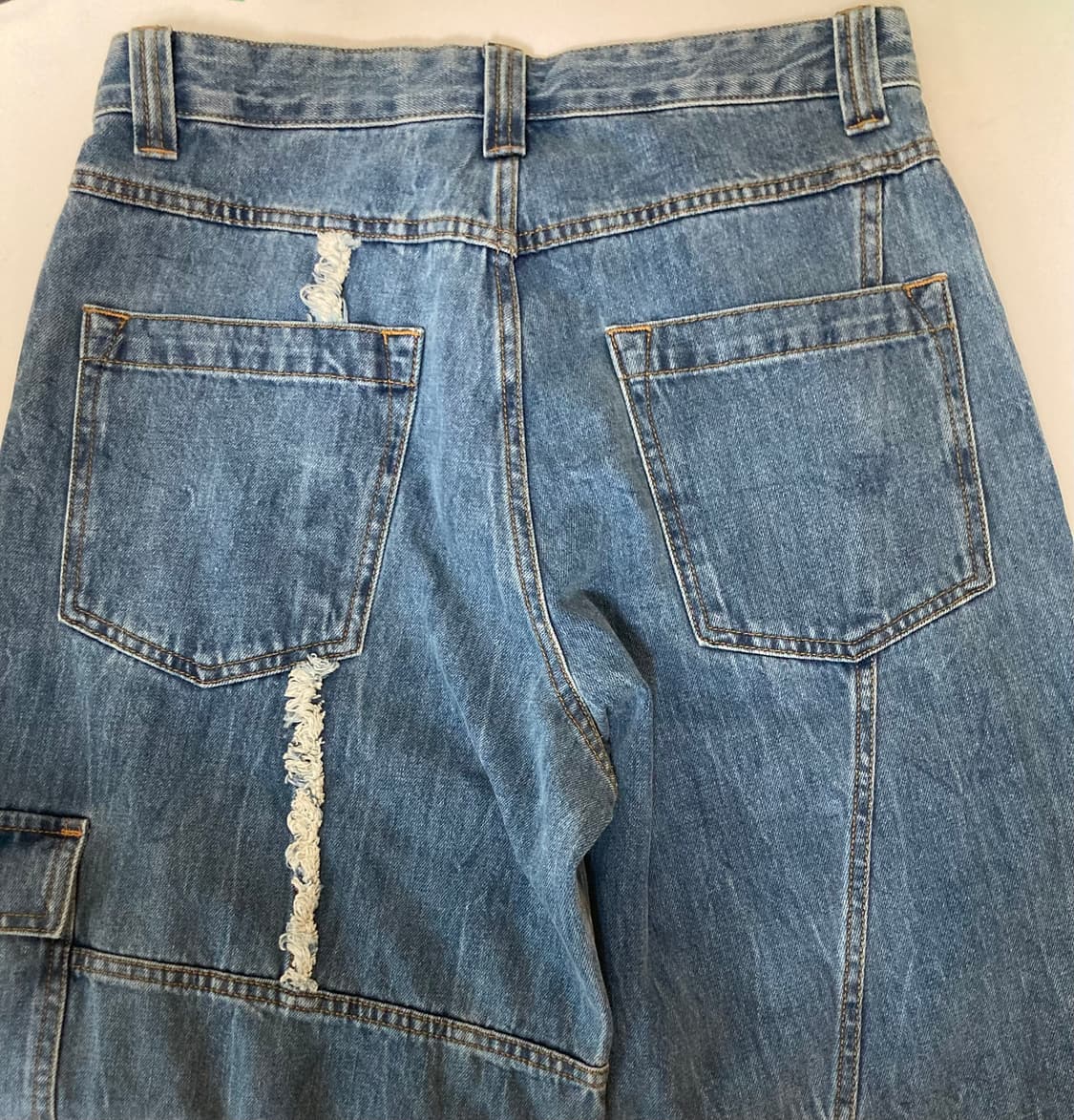 [노운/1]언발란스 와이드 데님 상품이미지4