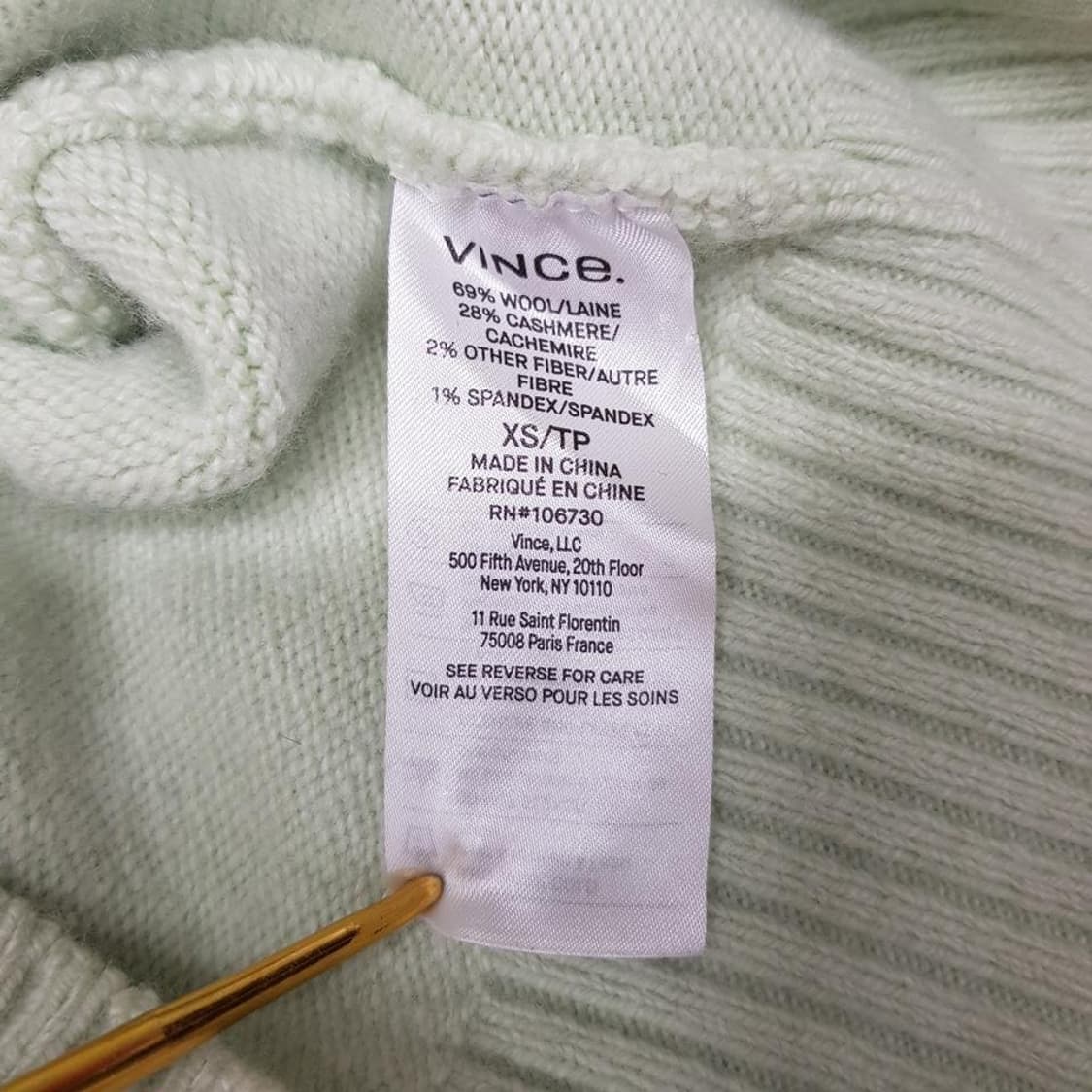 빈스Vince  캐시미어 블렌드 크루넥 니트 XS사이즈 상품이미지7