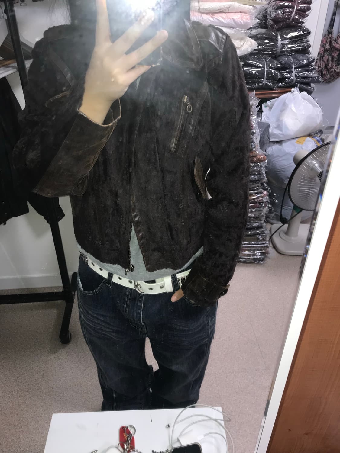 빈티지 브라운 퍼 자켓 상품이미지3