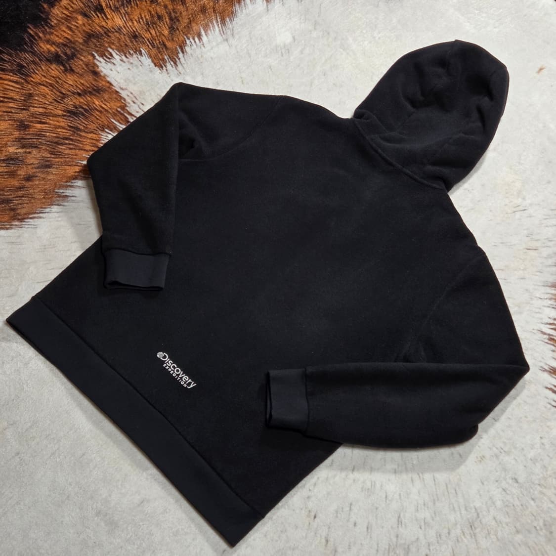 디스커버리 블랙 후리스 후드집업 상품이미지4
