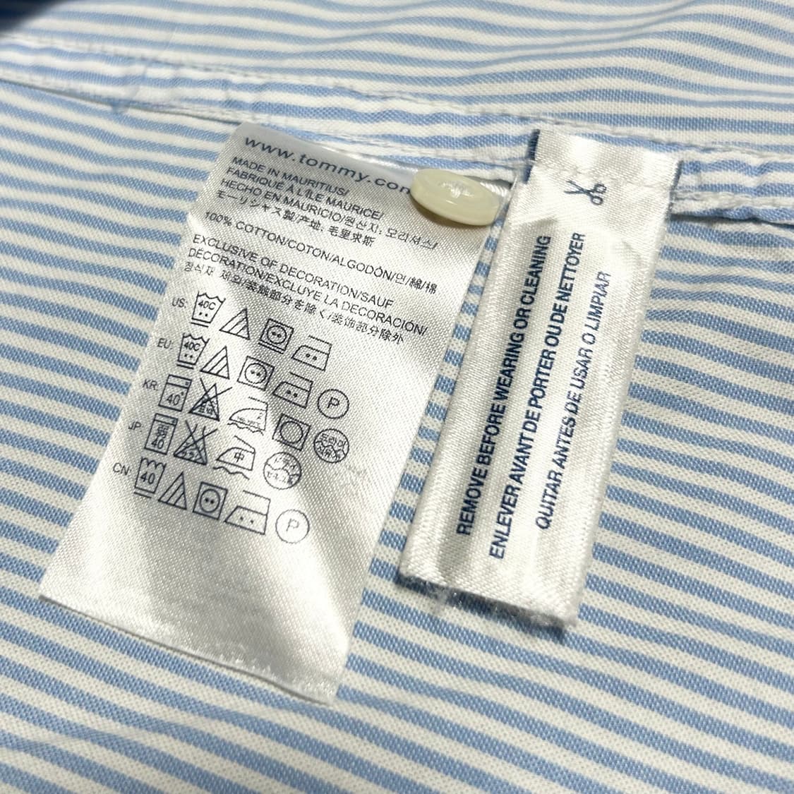 [S] Tommy 타미힐피거 우먼즈 클래식핏 스트라이프 셔츠 상품이미지6