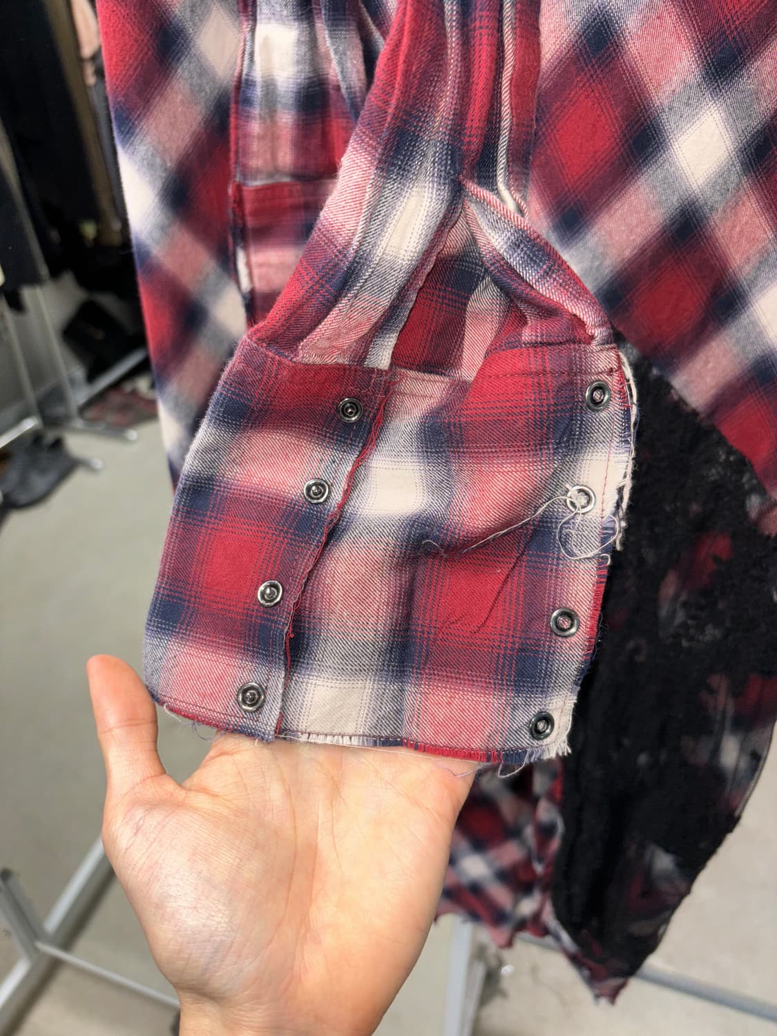 Addict noir 벨티드 체크 롱스커트 상품이미지6