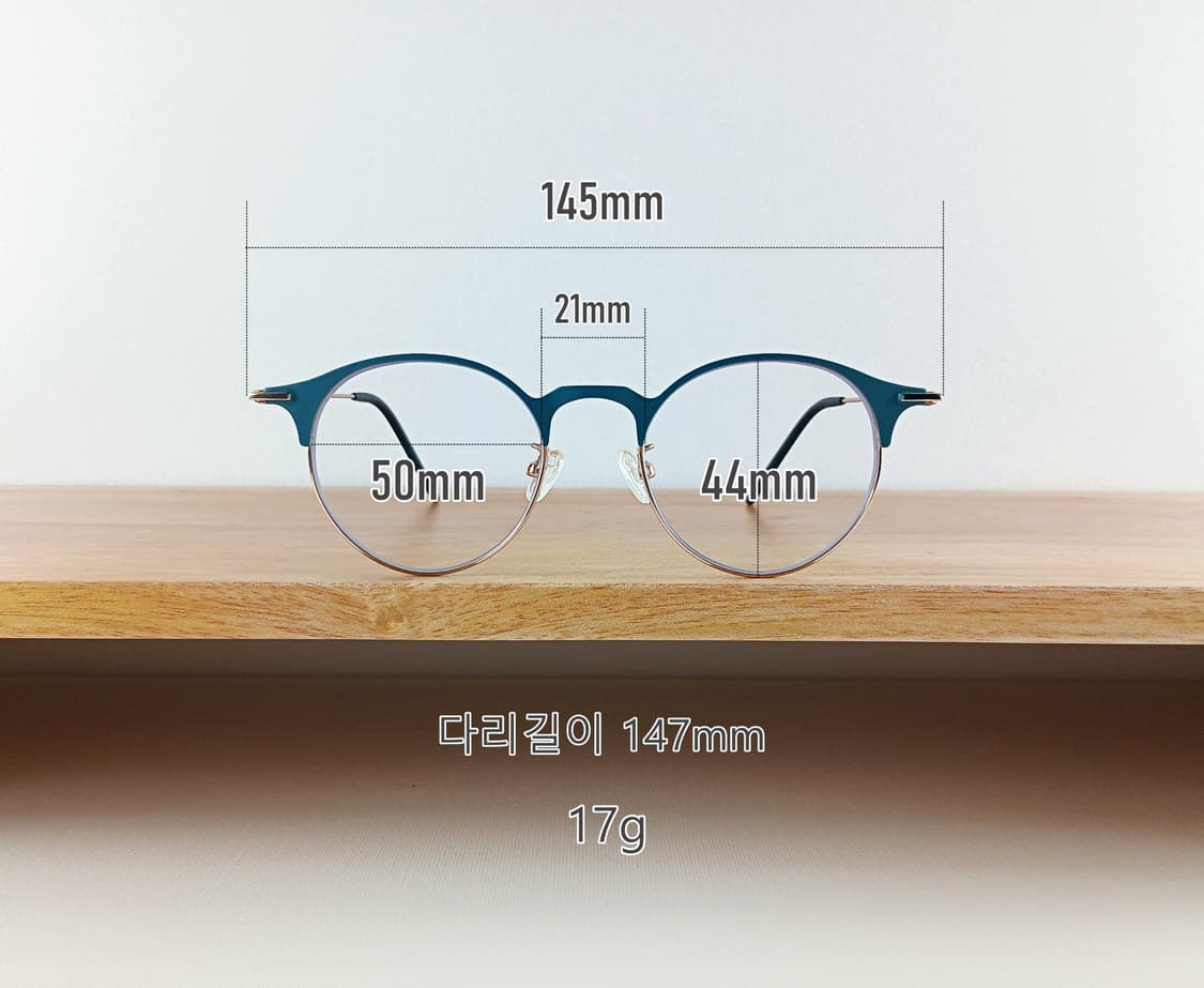 딥그린/로즈골드 메탈프레임(무도수 블루라이트 차단렌즈) 상품이미지6