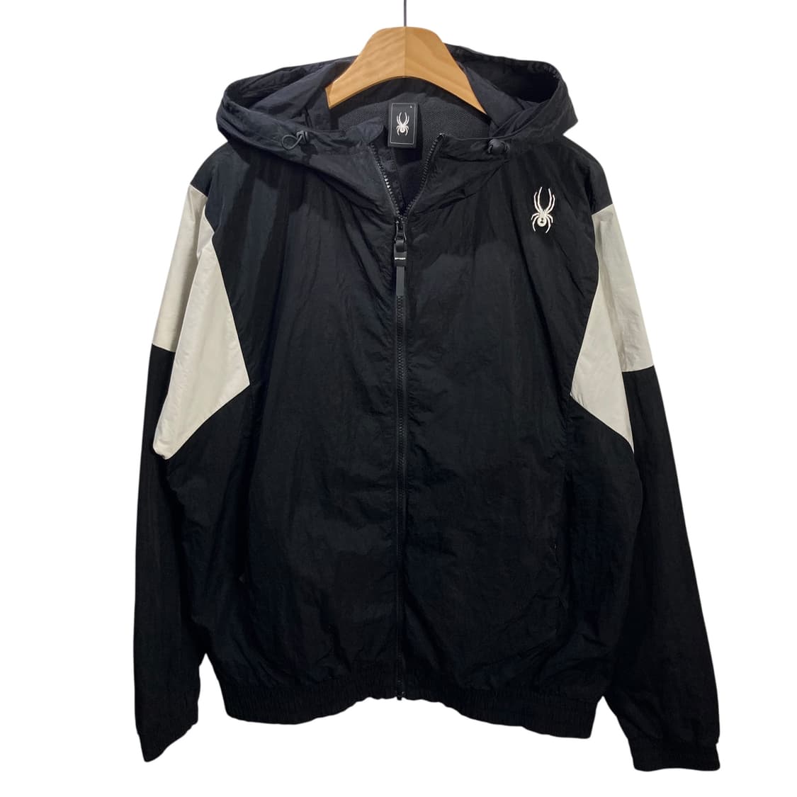 스파이더 배색 블랙 바람막이 상품이미지2