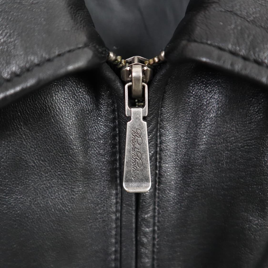 브룩스브라더스 블랙 리얼레더 자켓 상품이미지4