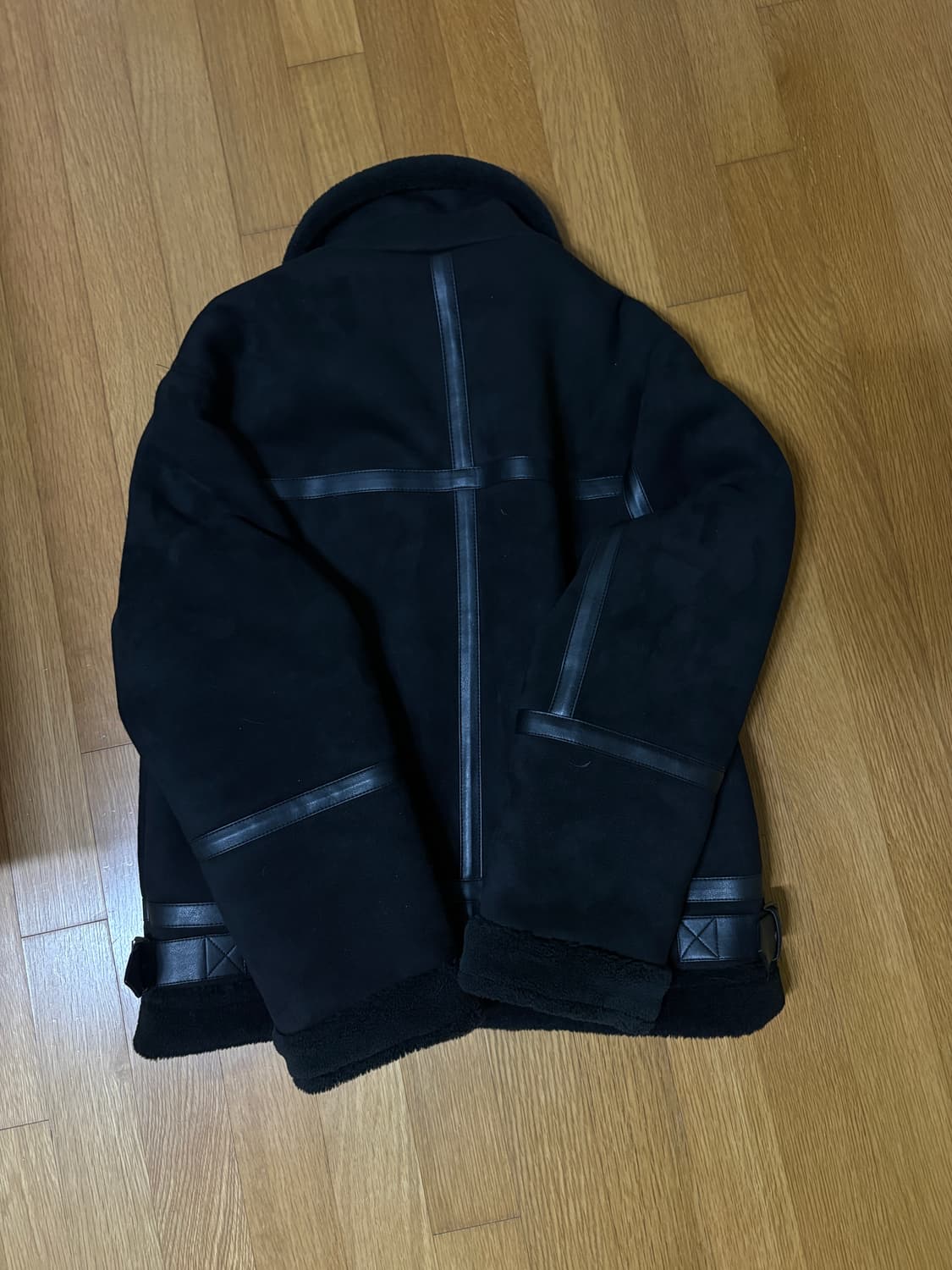 스파오 무스탕 재킷_SPJLE4VM07 블랙 M 상품이미지2