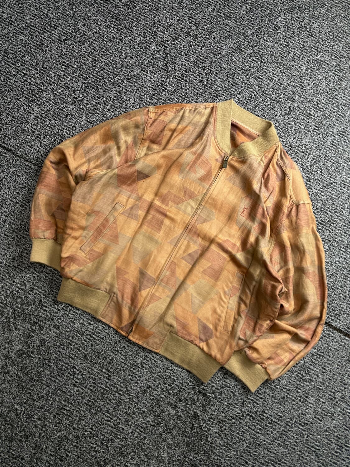 90s YSL입생로랑 아카이브 자수로고 패턴 블루종 2474 상품이미지1