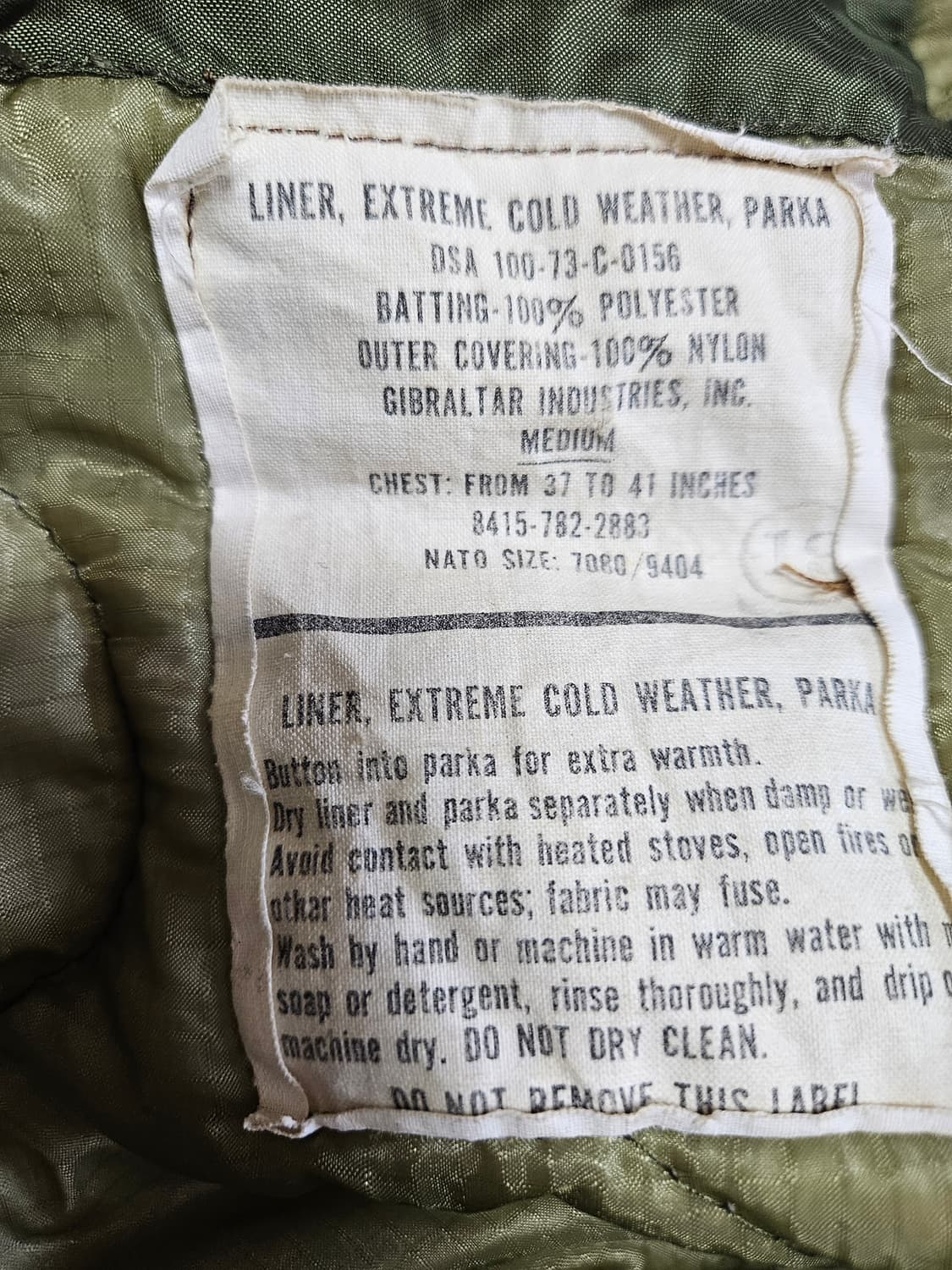 Og 미군M65 피쉬테일 s/r 개파카 내외피  상품이미지5