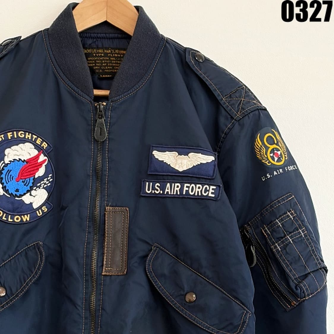 미군 항공 점퍼 MA-1 타입 플라이트 자켓 L 0327 상품이미지2